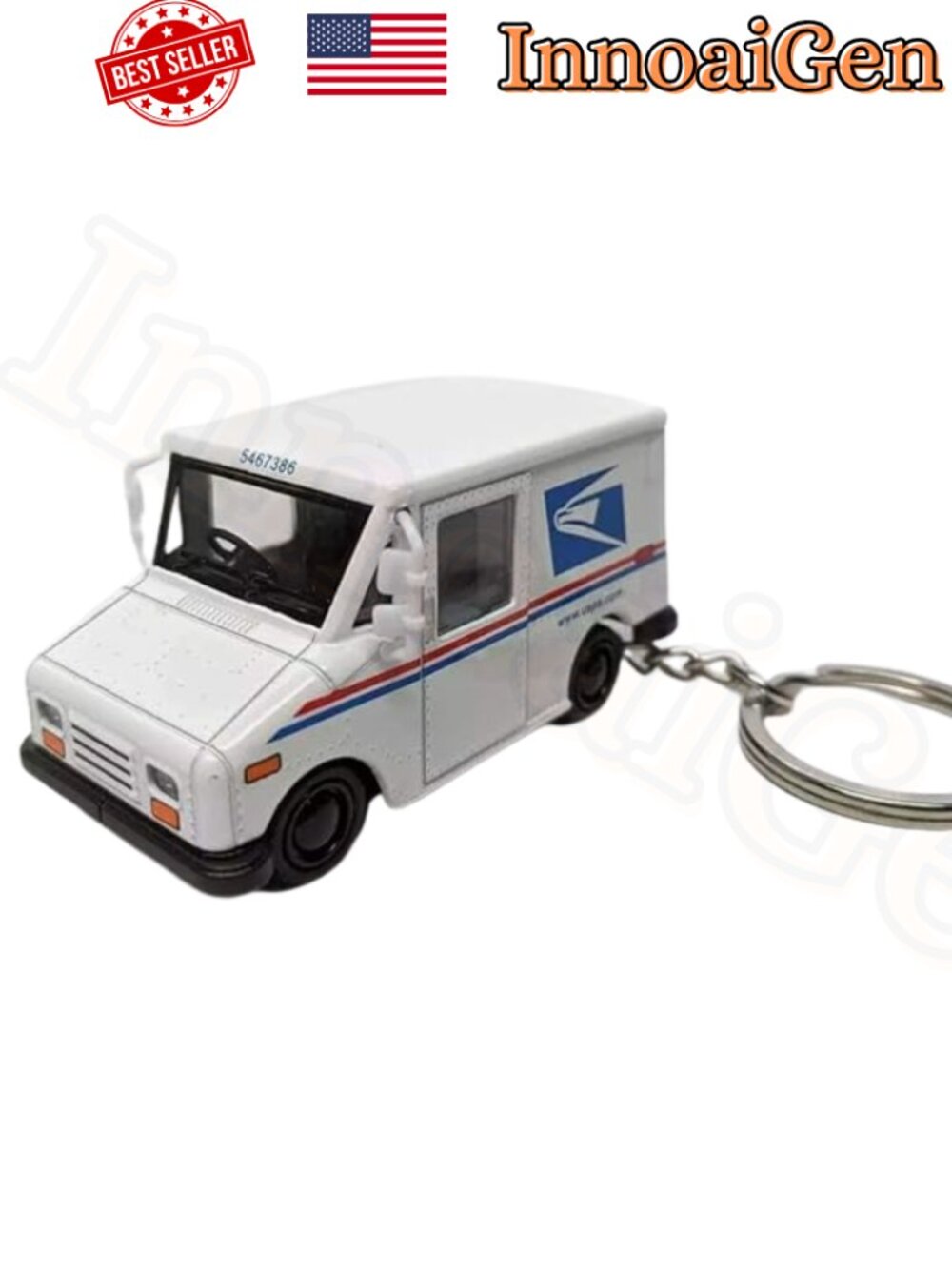 USPS LLV Mail Truck Keychain Diecast Collectible United States Postal Service